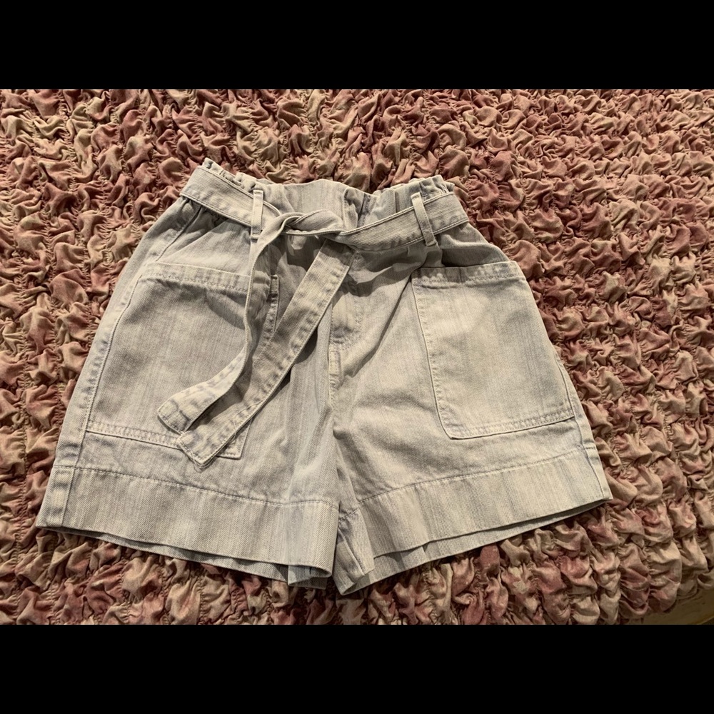 Anthropologie - Pilcro paper bag denim shorts